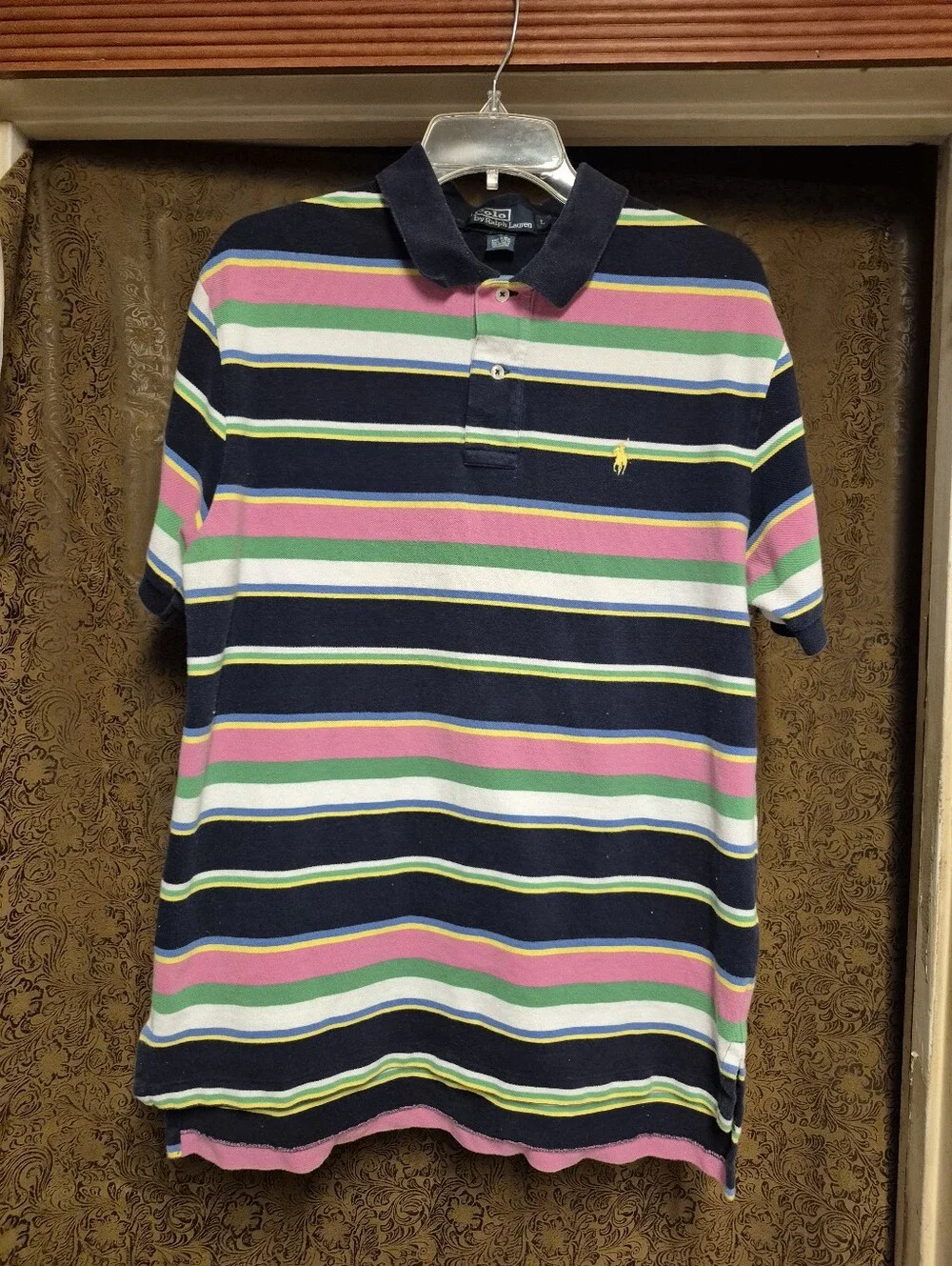 Polo Ralph Lauren Striped Polo - Navy, Pink, Green, White